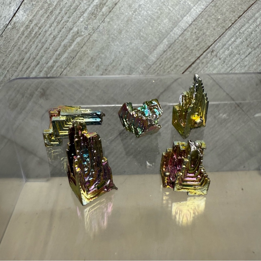 Rainbow Bismuth Crystal Tower Mini Freeforms Specimen Stone Iridescent Mineral - Picture 7 of 9